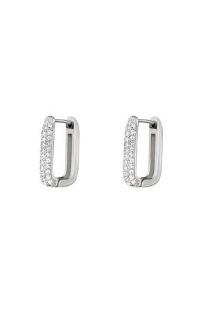 Earrings Shimmer Spark	Large Silver Stainless Steel h5 