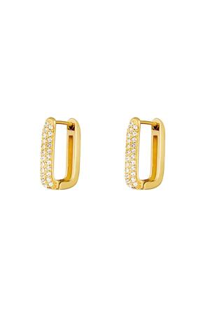 Earrings Shimmer Spark	Large Gold Stainless Steel h5 