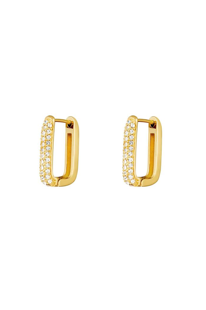 Earrings Shimmer Spark	Large Gold Stainless Steel 