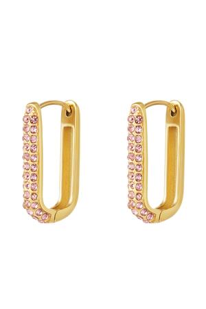 Earrings Shimmer Spark	Large Gold Stainless Steel h5 Immagine6