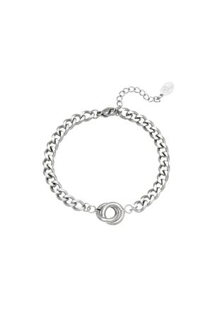 Bracelet Intertwined Silver Stainless Steel h5 