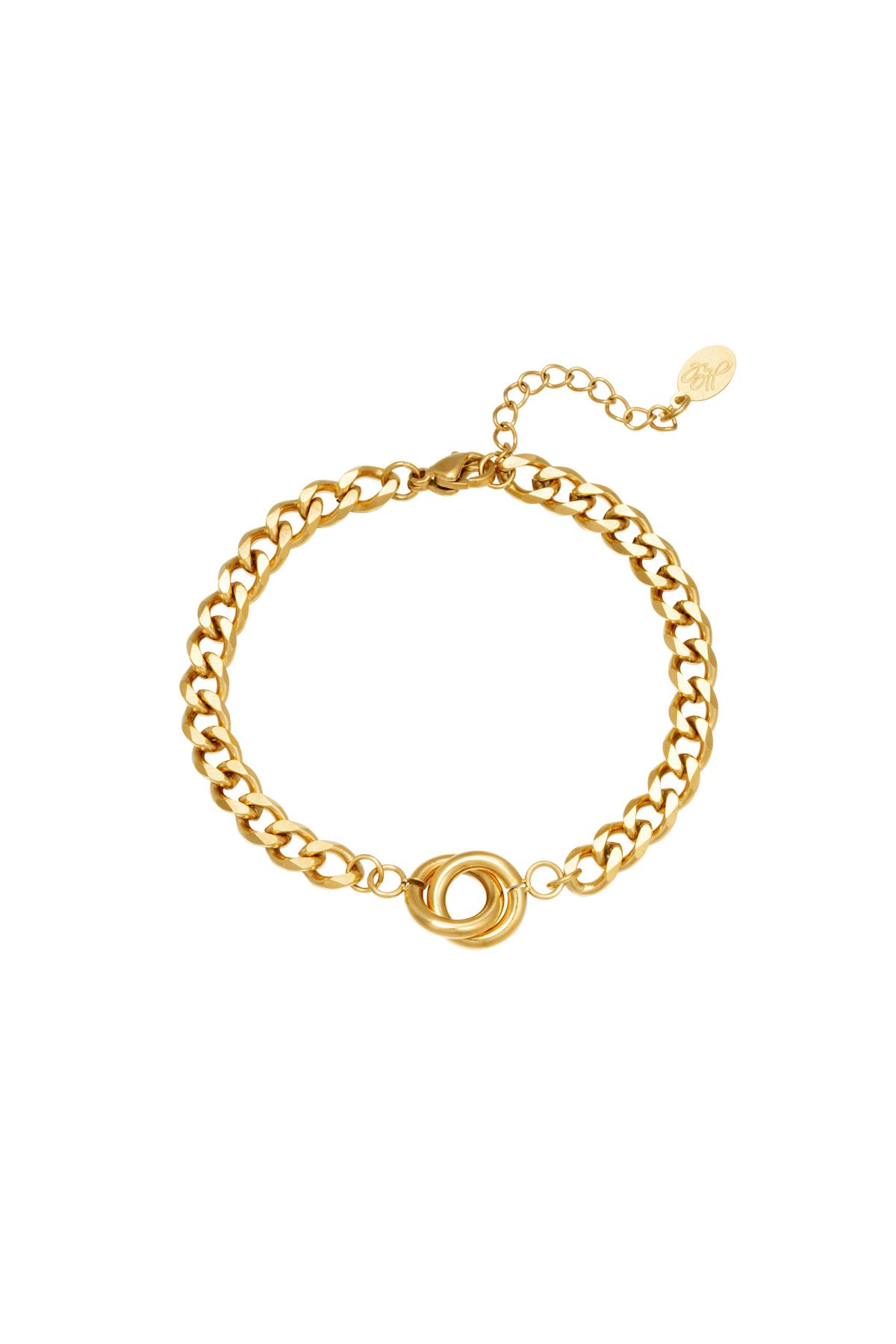 Gold / Bracelet Intertwined Gold Stainless Steel 