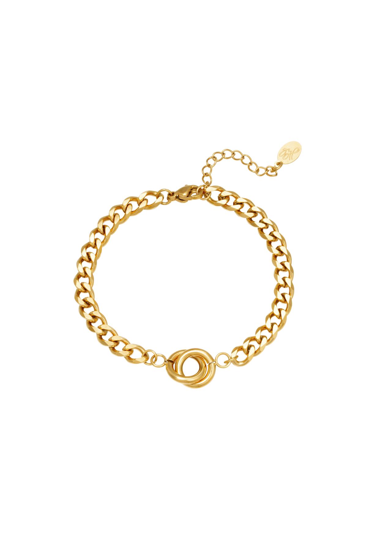 Bracelet Intertwined Gold Color Stainless Steel