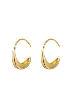 Earrings The Zone Gold Stainless Steel h5 