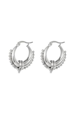 Earrings Saraswati Silver Stainless Steel h5 