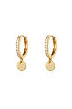 Gold / Earrings Diamond Coin Gold Copper 
