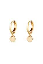 Gold / Earrings Plain Coin Gold Copper 