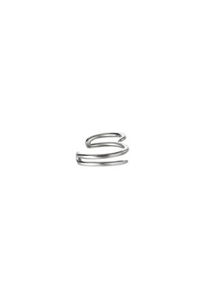 Earcuff Spirale Argento Silver Stainless Steel h5 