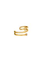Gold / Earcuff a spirale con piccole pietre Gold Stainless Steel Immagine2