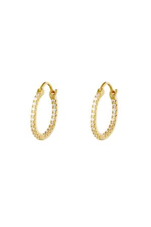 Earrings shiny hoops White Copper h5 