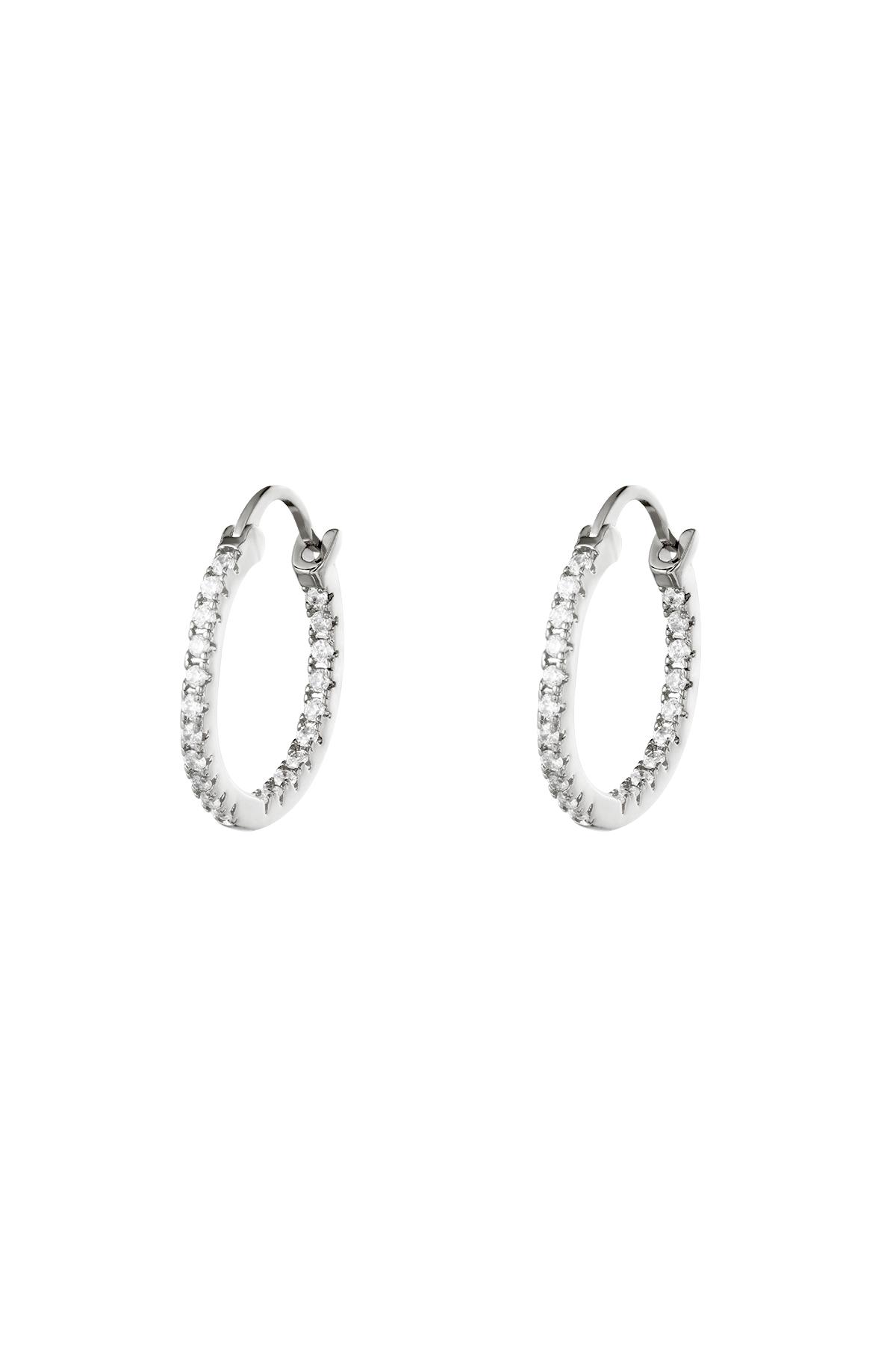 Silver / Earrings shiny hoops Silver Copper 