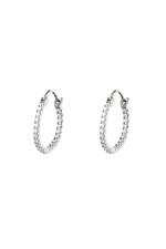Silver / Earrings shiny hoops Silver Copper Immagine2