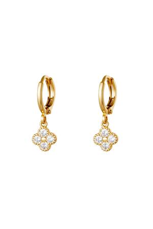 Earrings Clover Gold Copper h5 
