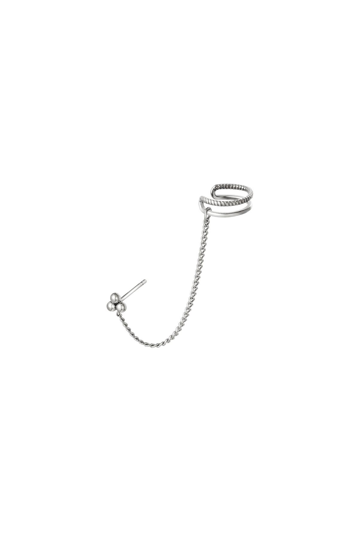 Edelstahl Ohrschelle mit Kette