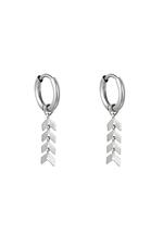 Silver / Earrings Fishbone Silver Stainless Steel Picture2