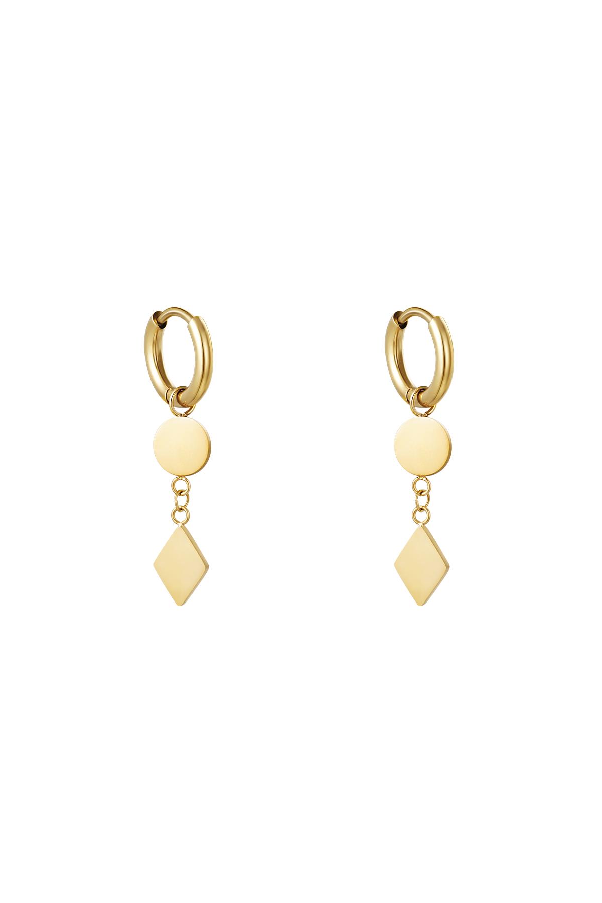 Gold / Earrings Geometry Gold Stainless Steel 