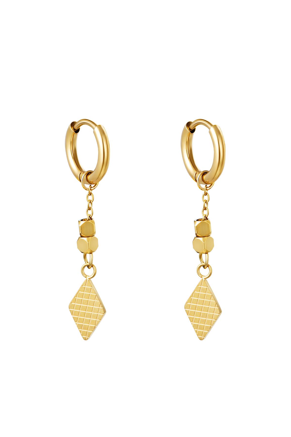 Earrings Be Cool Gold Stainless Steel