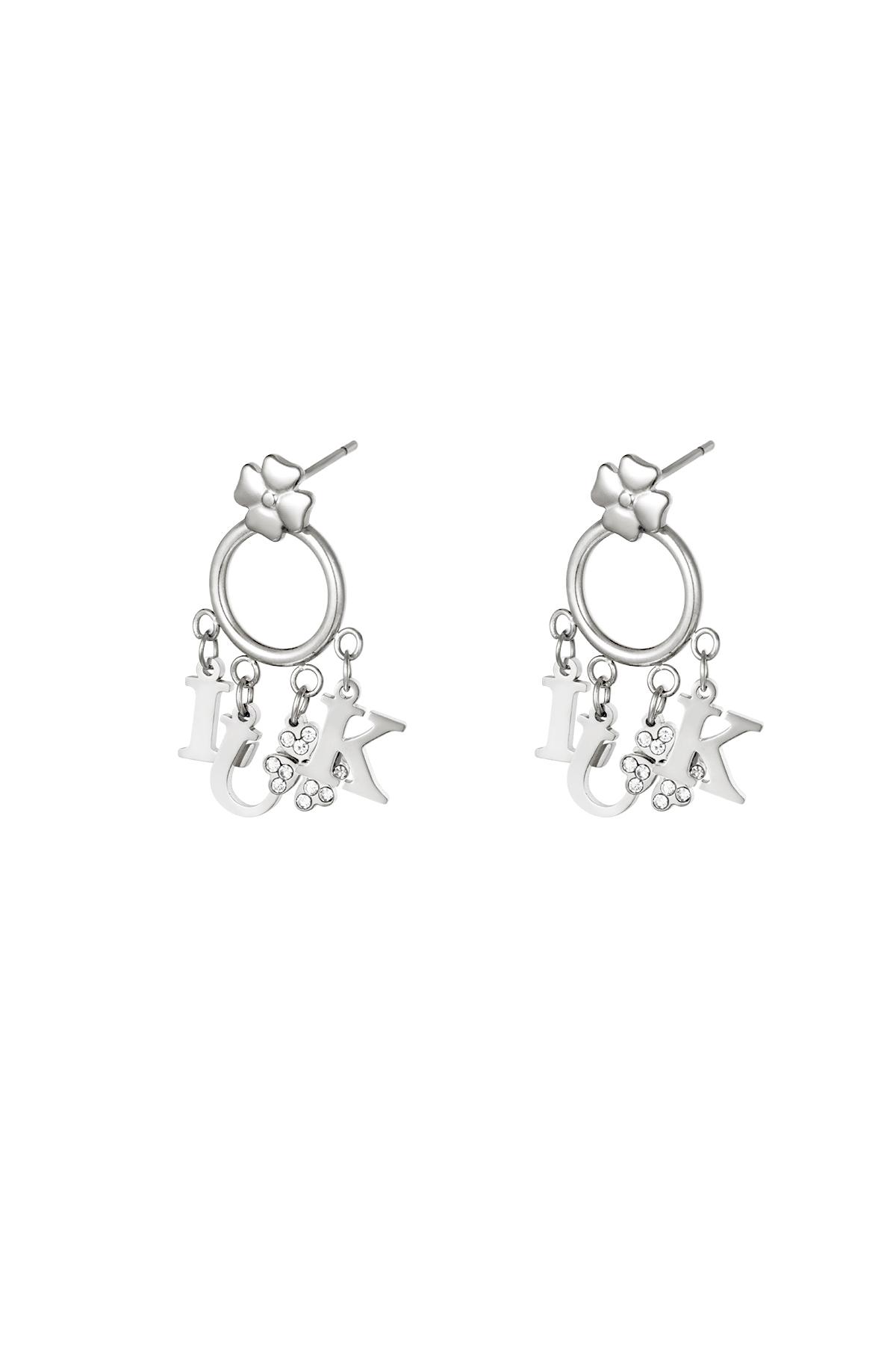 Stainless steel earring Luck Silver