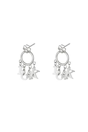 Stainless steel earring Luck Silver h5 