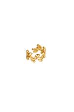 Gold / Earcuff laurel shape Gold Stainless Steel Picture2