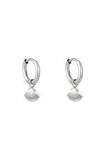 Silver / Earrings Shell Silver Stainless Steel 