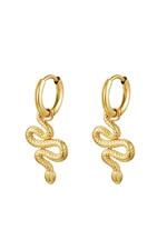 Gold / Earrings Shiny Serpent Gold Stainless Steel Immagine2