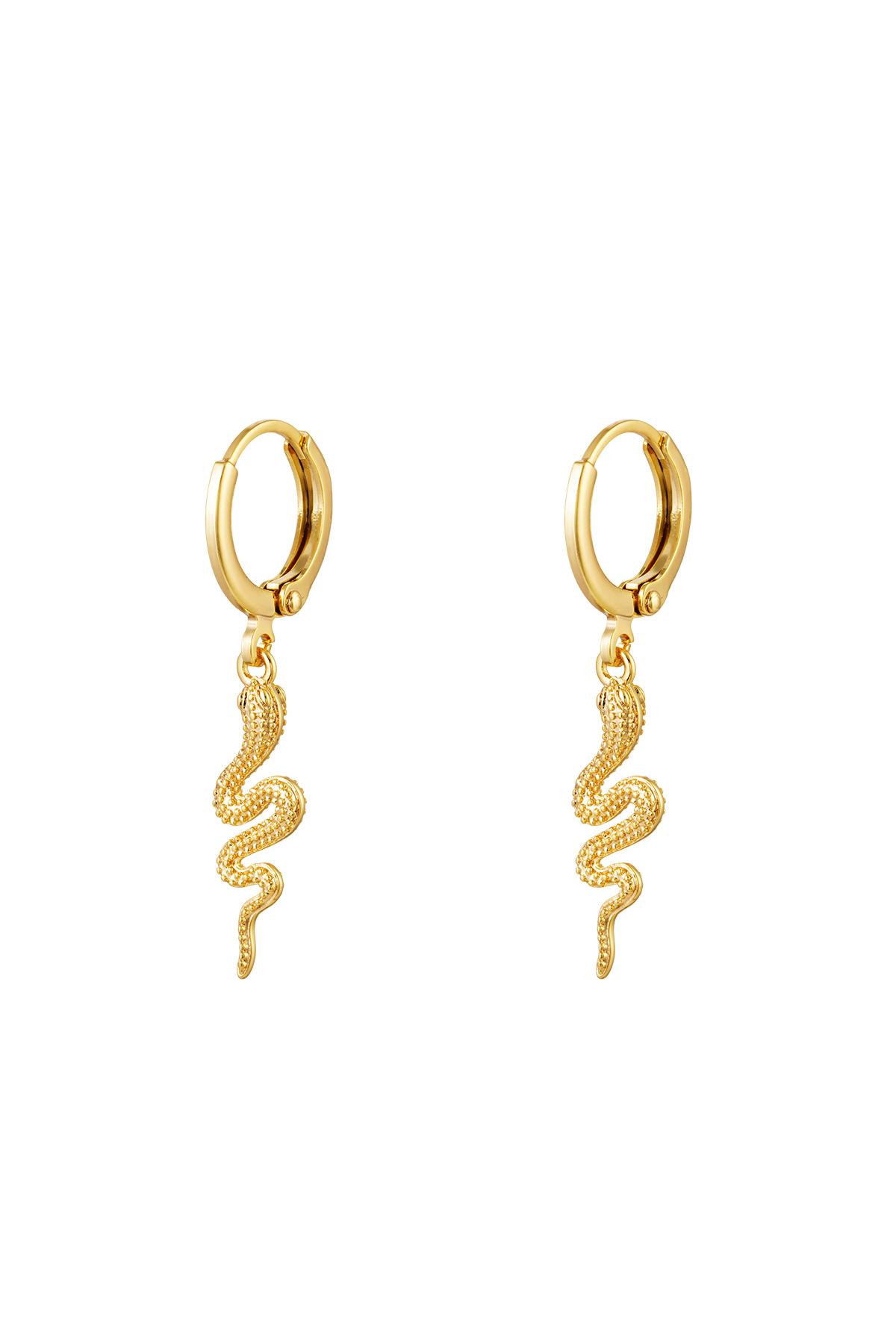 Earrings Special Snake Gold Gold Plated 