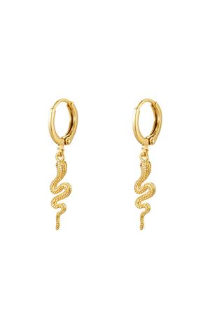 Earrings Special Snake Oro Chapado en oro h5 