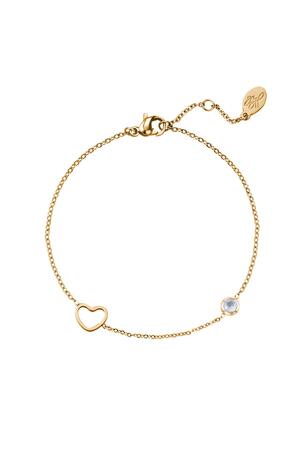 Bracciale Birthstone June in oro Transparent Stainless Steel h5 