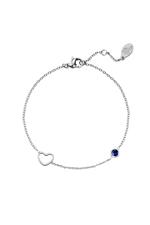 Blue / Bracciale Birthstone in argento settembre Blue Stainless Steel Immagine5