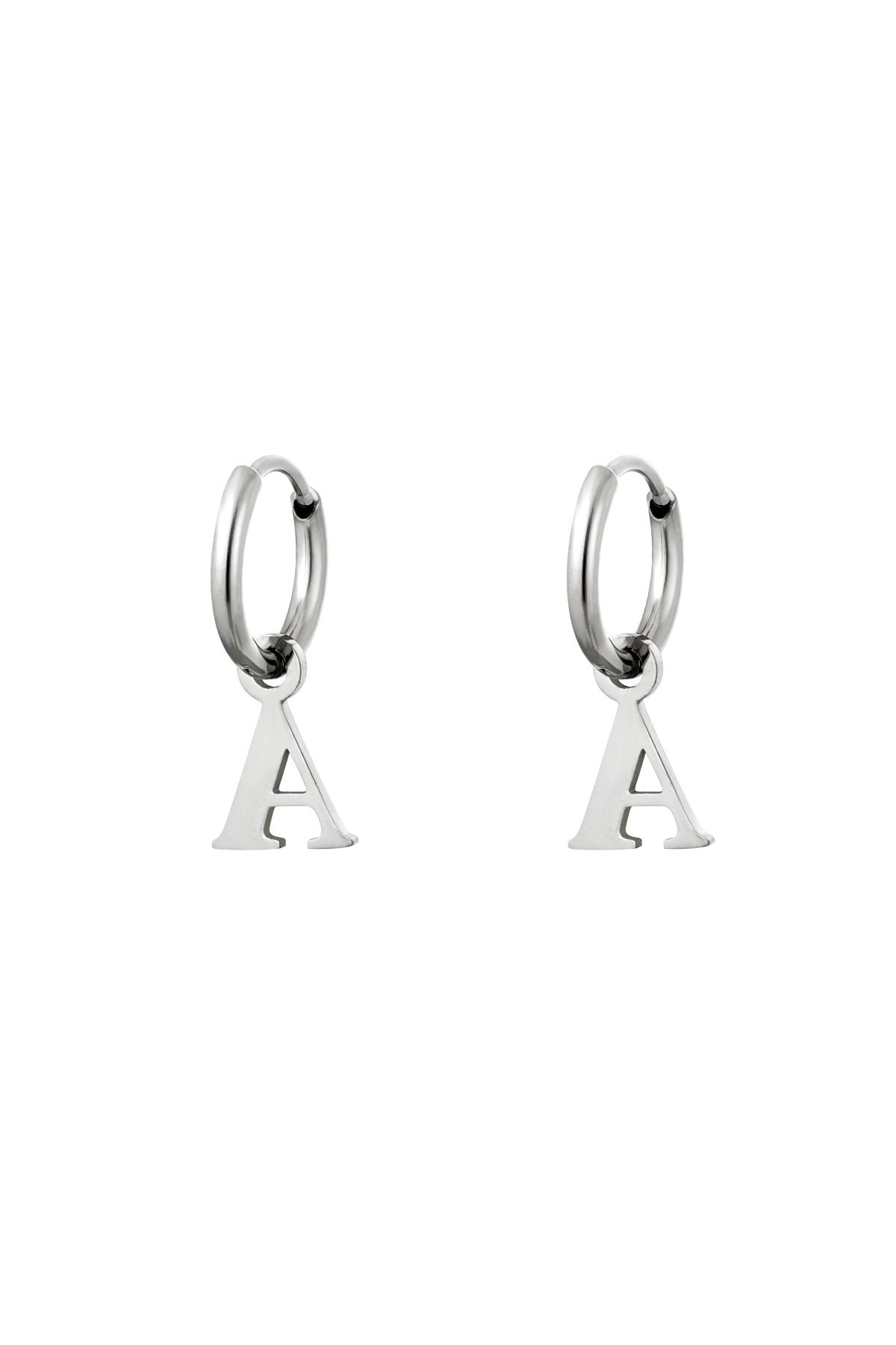Ohrringe Edelstahl Silber Initial A