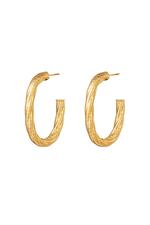 Gold / Ear studs twisted hoops Gold Stainless Steel 