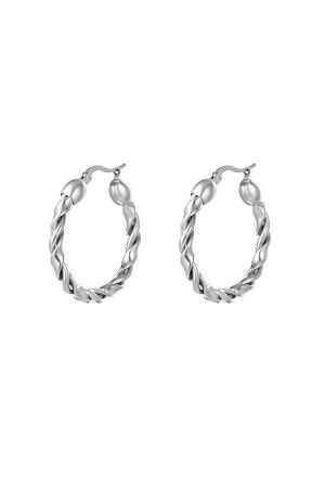 Stainless steel hoops large Silver h5 