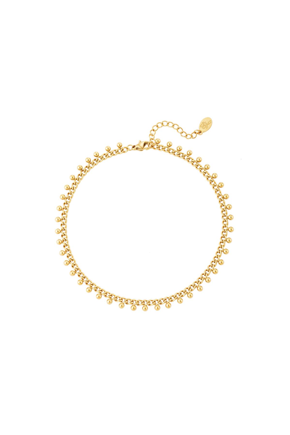 Stainless steel bracelet Dots Gold color