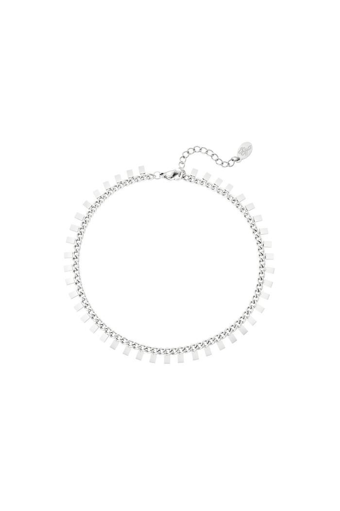 Stainless steel bracelet Rectangles Silver 