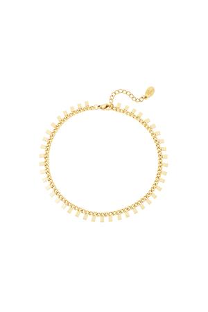 Stainless steel bracelet Rectangles Gold h5 