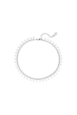 Stainless steel bracelet sparkling stars Silver h5 