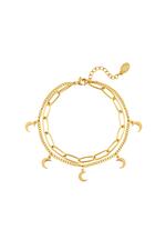 Gold / Bracciale catena Moon Gold Stainless Steel Immagine2