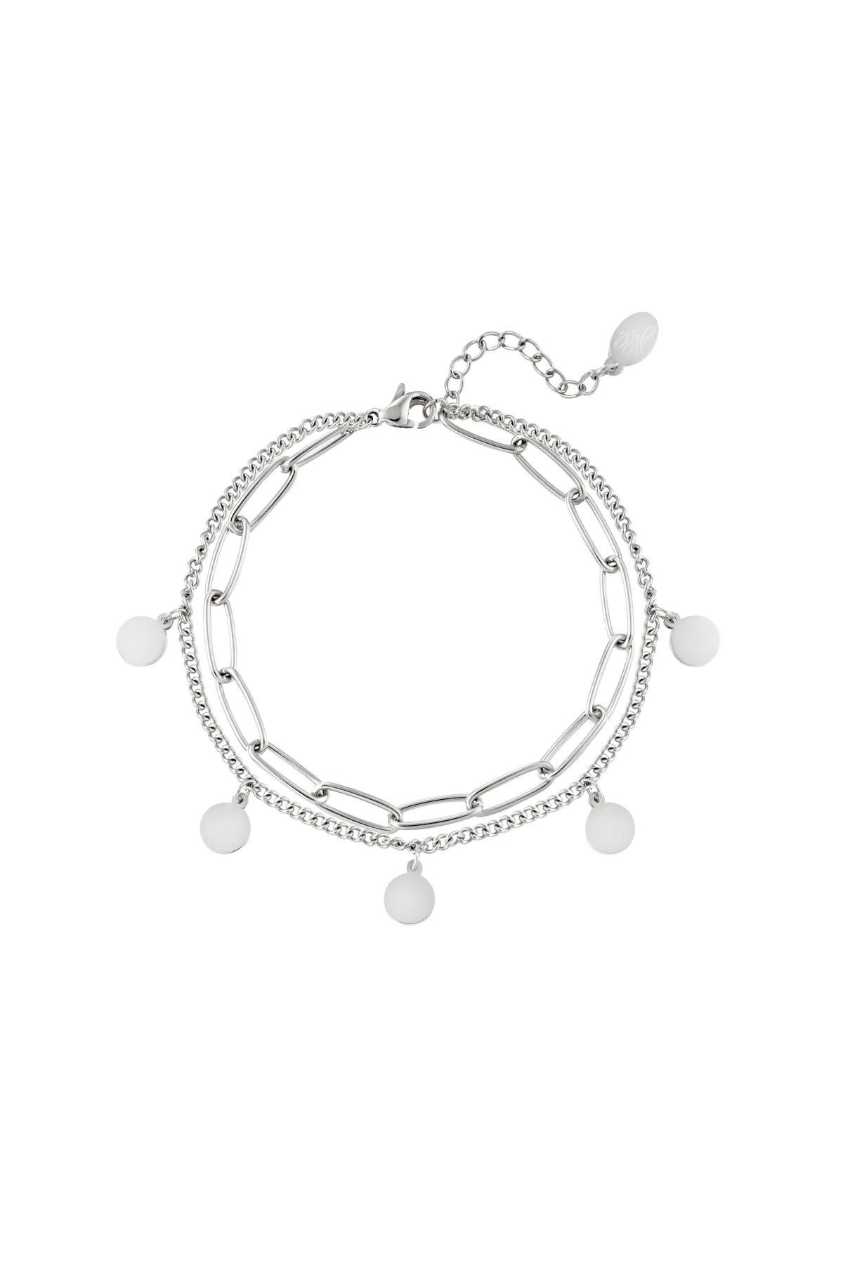 Silver / Bracelet Chain Circle silver Stainless Steel 