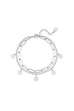 Silver / Bracelet Chain Circle silver Stainless Steel 