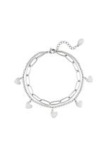 Silver / Bracciale Collana Cuore Argento Silver Stainless Steel 