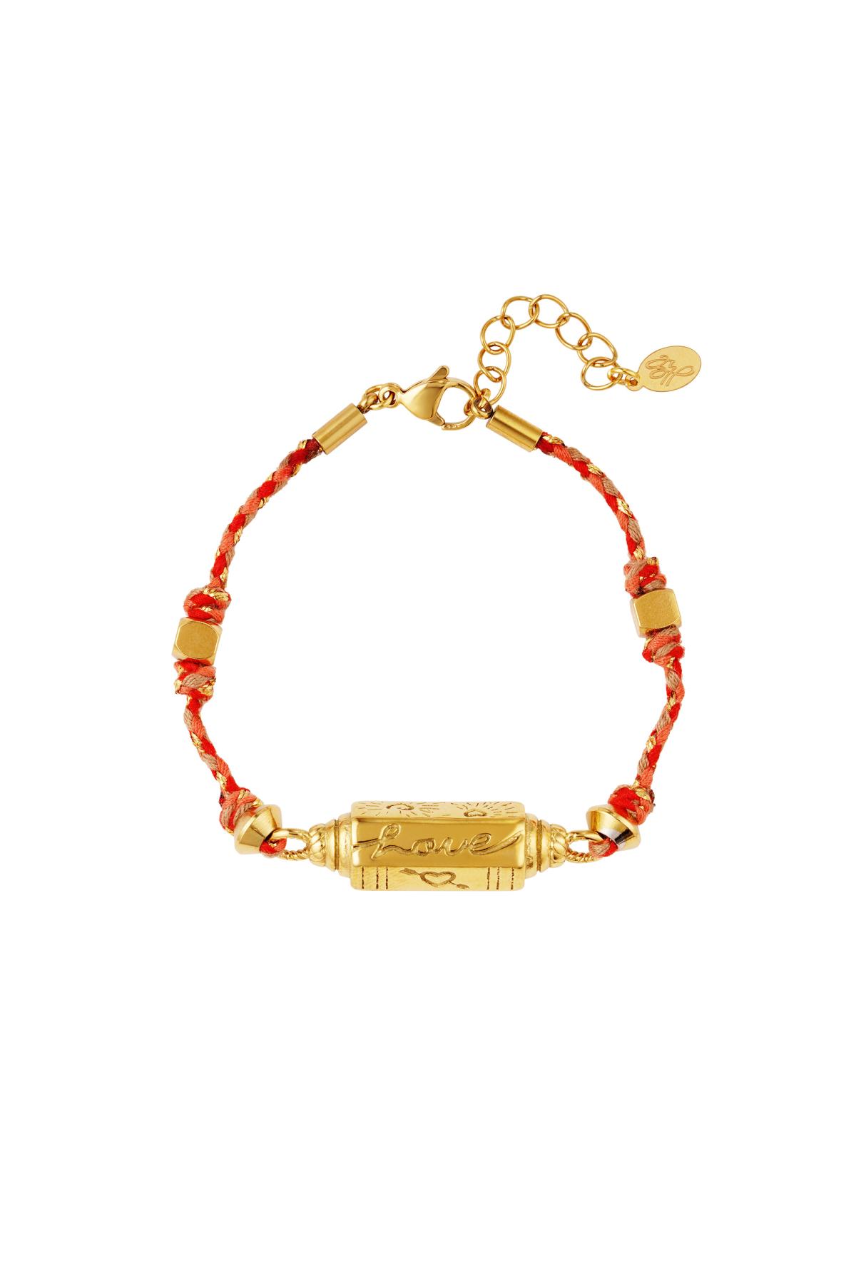 Pulsera de amor Rojo Poliéster h5 