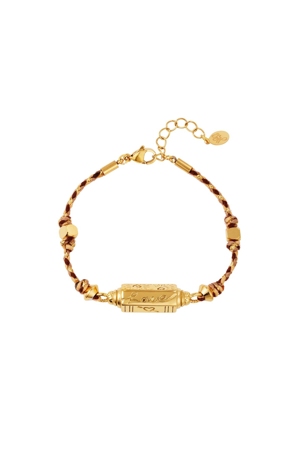 Pulsera de amor Beige Poliéster h5 