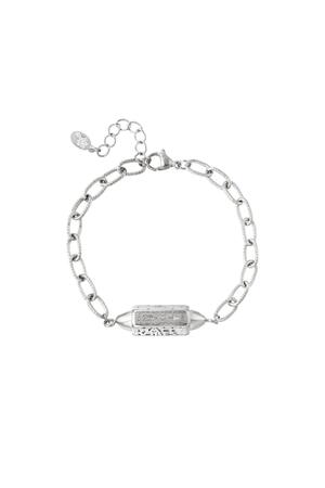 Bracciale Ciondolo Happy Vibes Argento Silver Stainless Steel h5 