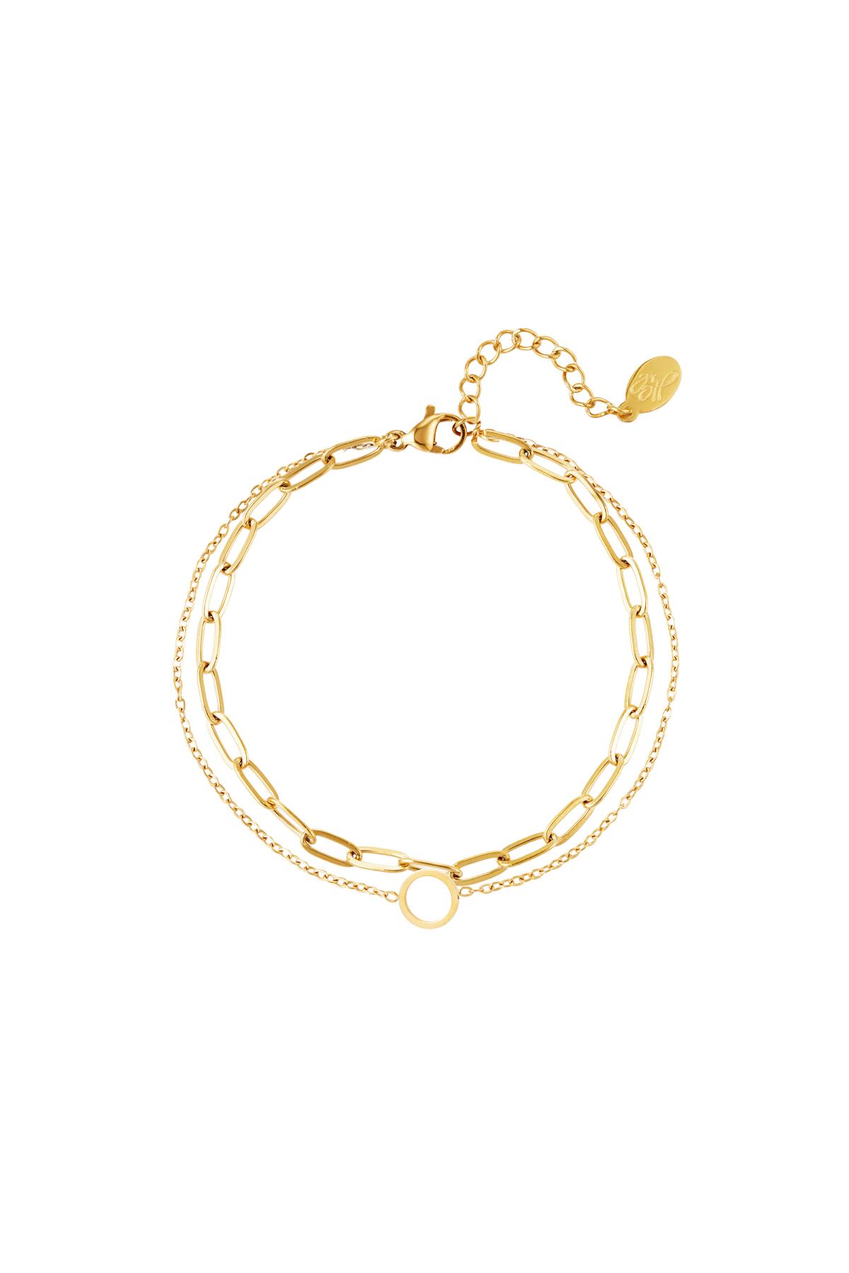 Bracciale multistrato in acciaio inossidabile Gold Stainless Steel 2