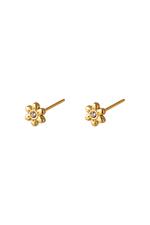 Gold / Stainless Steel Earstuds Flower Gold Picture2