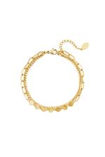 Gold / Double layered bracelet Gold Stainless Steel Picture2