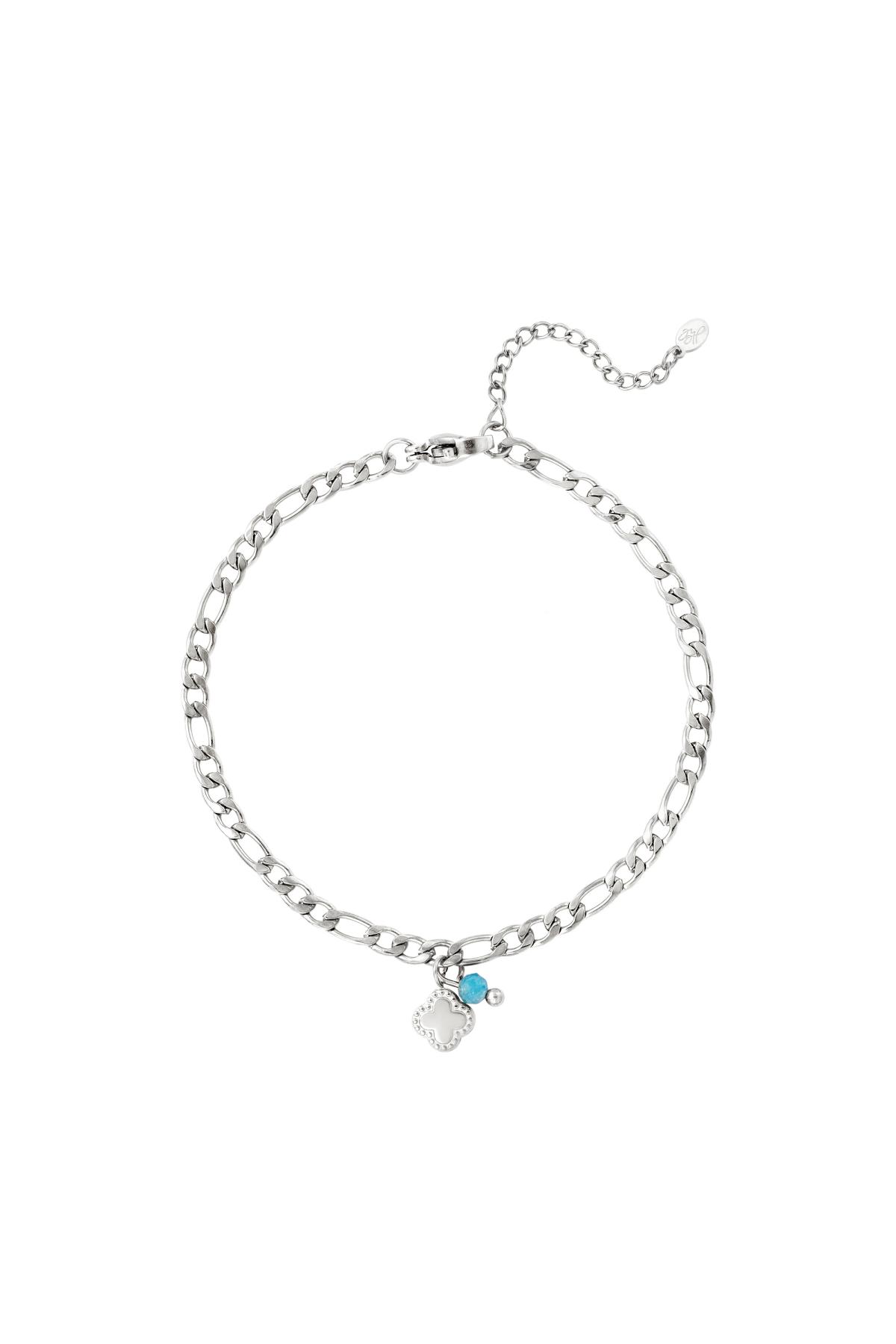 Stainless steel bracelet with stone Silver 