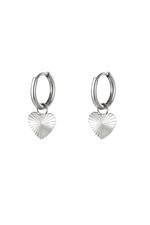 Silver / Stainles steel earrings heart Silver Stainless Steel Picture2