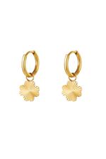 Gold / Stainles steel earrings clover Gold Stainless Steel 